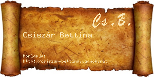Csiszár Bettina névjegykártya