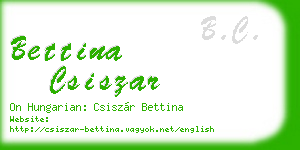 bettina csiszar business card
